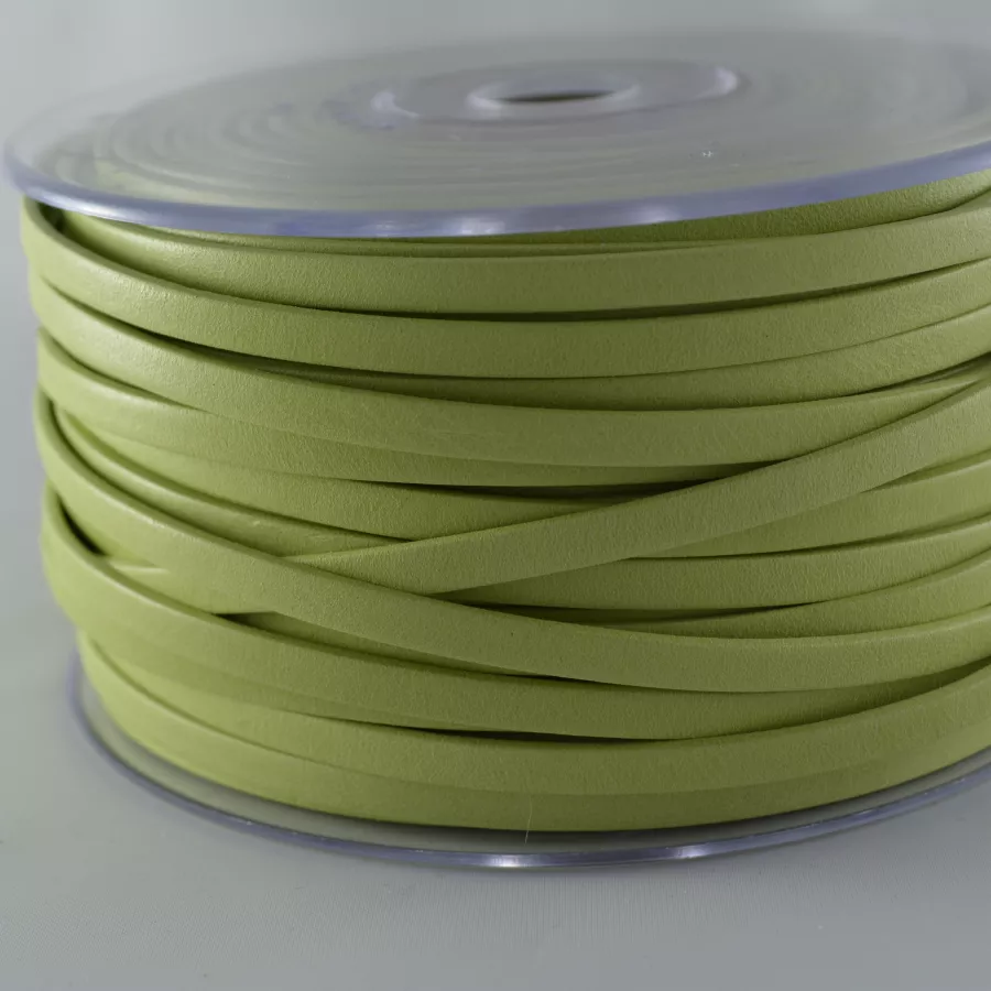 Cuir Chèvre - Plat - 5 mm - Vert anis
