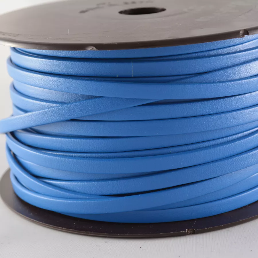 Cuir Chèvre - Plat - 5 mm - Bleu azur