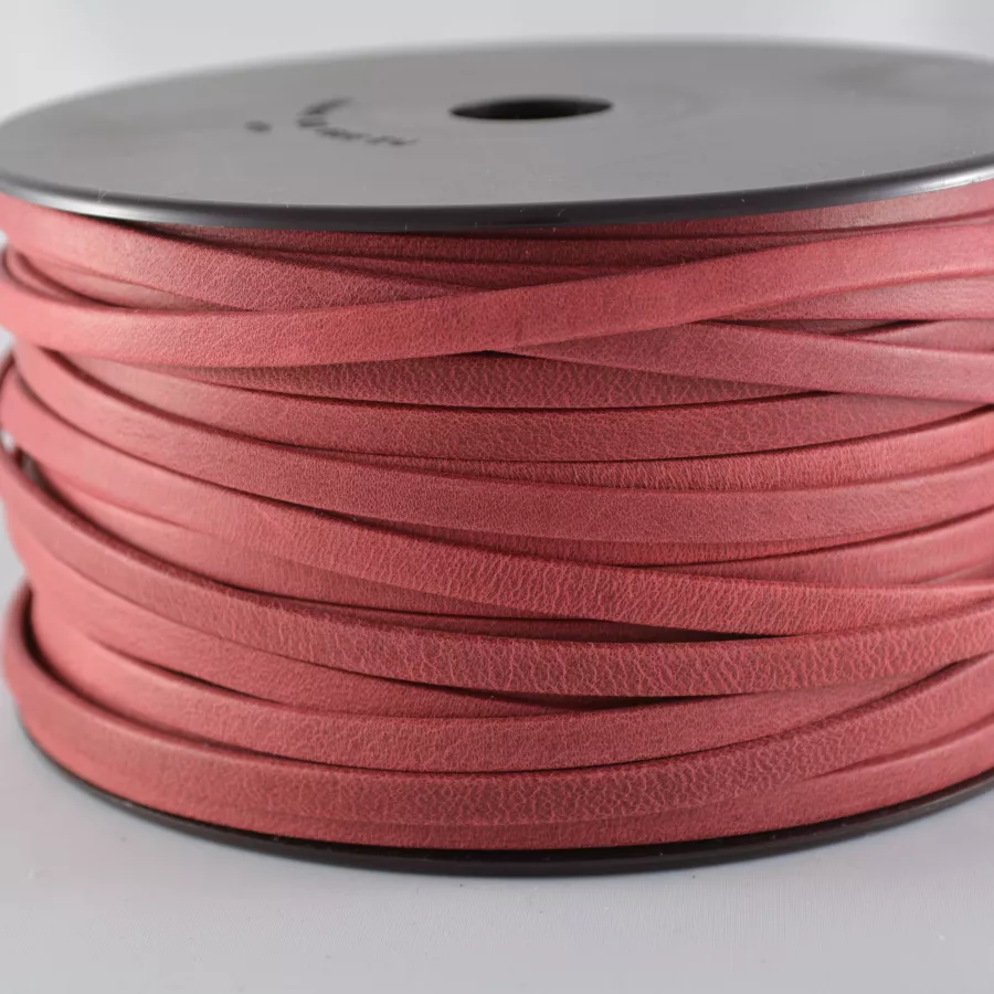 Cuir Chèvre - Plat - 5 mm - Rouge tuile