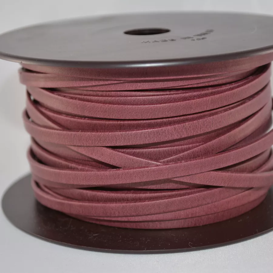 Cuir Chèvre - Plat - 5 mm - Rouge bordeaux