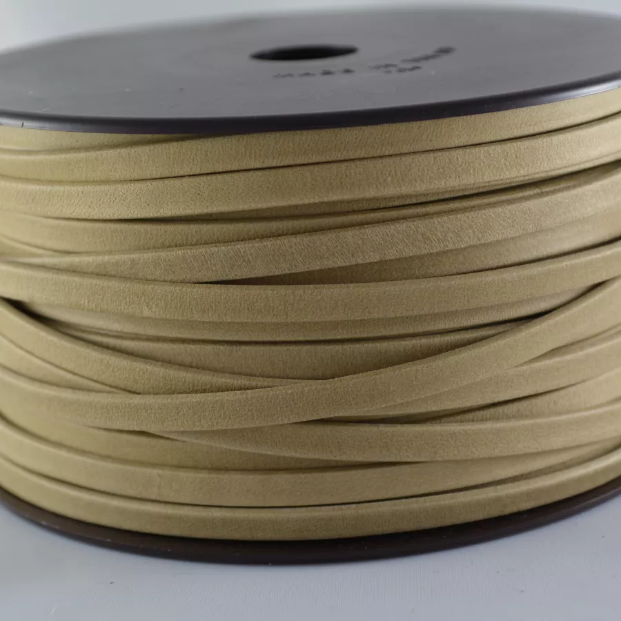 Cuir Chèvre - Plat - 5 mm - Kaki claire arizona