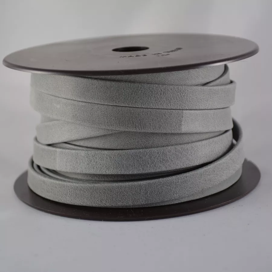 Cuir Chèvre - Plat - 10 mm - Gris moyen