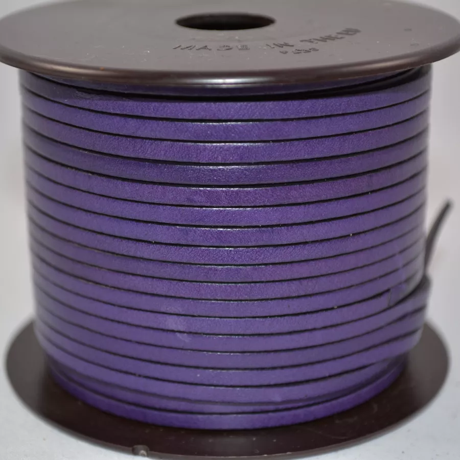 1m Cuir de veau 3mm plat-NOUVELLES COULEURS - Violet