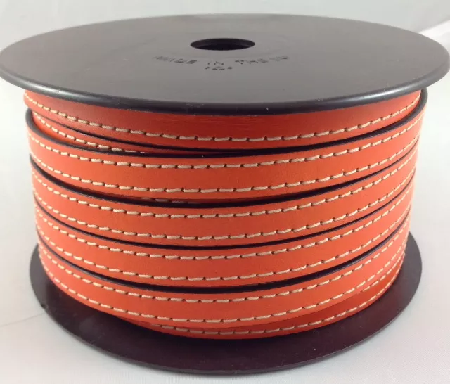 Cuir de veau cousu 10mm-nouvelles couleurs - Orange