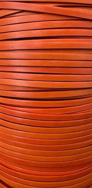 CUIR DE VEAU 5MM ITALIEN - nouvelles couleurs  - Orange