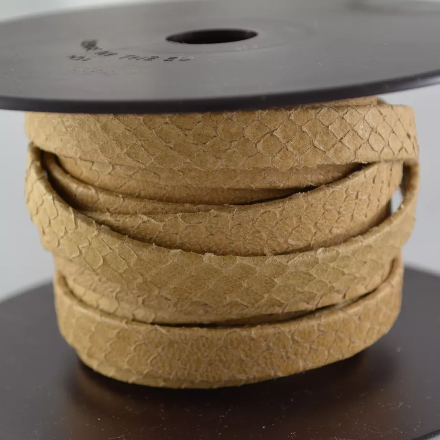 Cuir Chèvre - Motif Serpent - 10mm - Beige