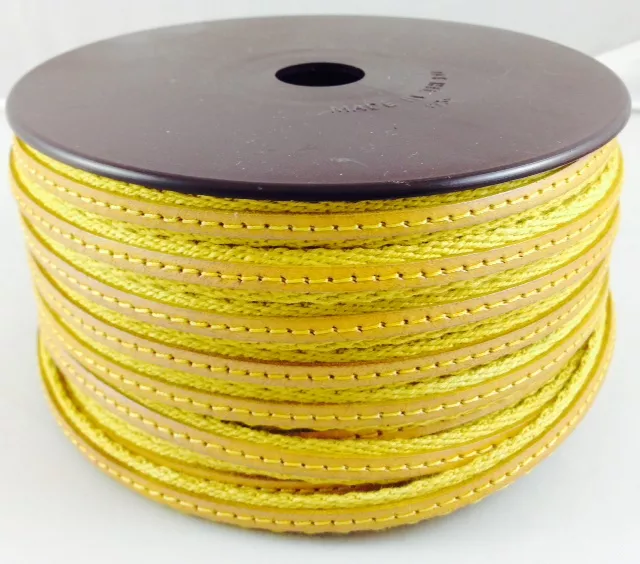 Cuir cousu sur la maille 6mm - Jaune