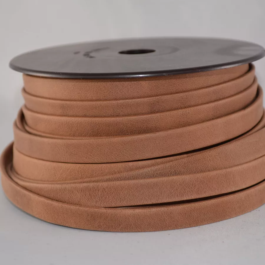 Cuir Chèvre - Plat - 10 mm - Rose pâle Bleu turquoise Camel