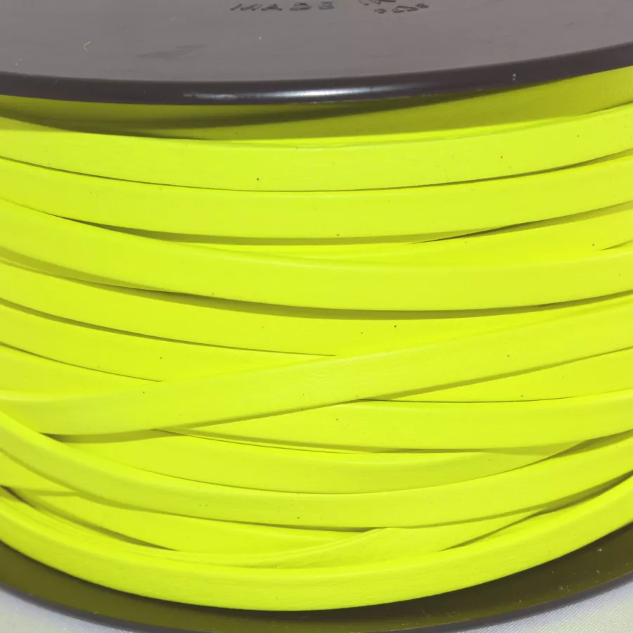 Cuir Chèvre - Plat - 5 mm - Jaune fluo