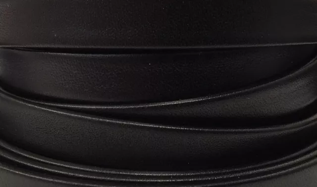 Cuir Chèvre - Plat - 10 mm - Noir