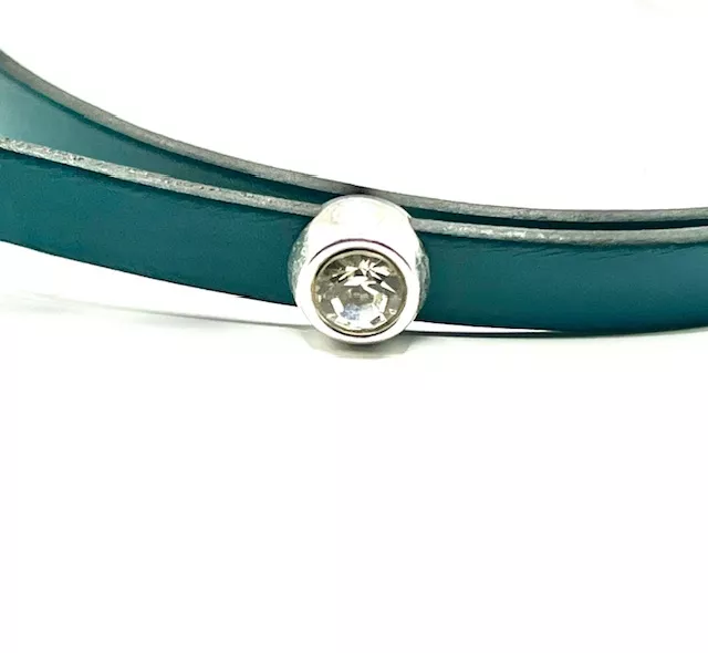 5 Passants 10mm pour cuir  avec Swarovski 