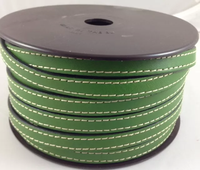 Cuir de veau cousu 10mm-nouvelles couleurs - Vert