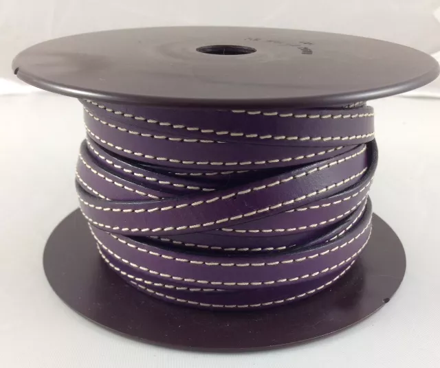 Cuir de veau cousu 10mm-nouvelles couleurs - Violet
