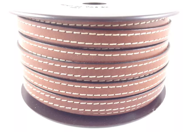 Cuir de veau cousu 10mm-nouvelles couleurs - Marron moyen