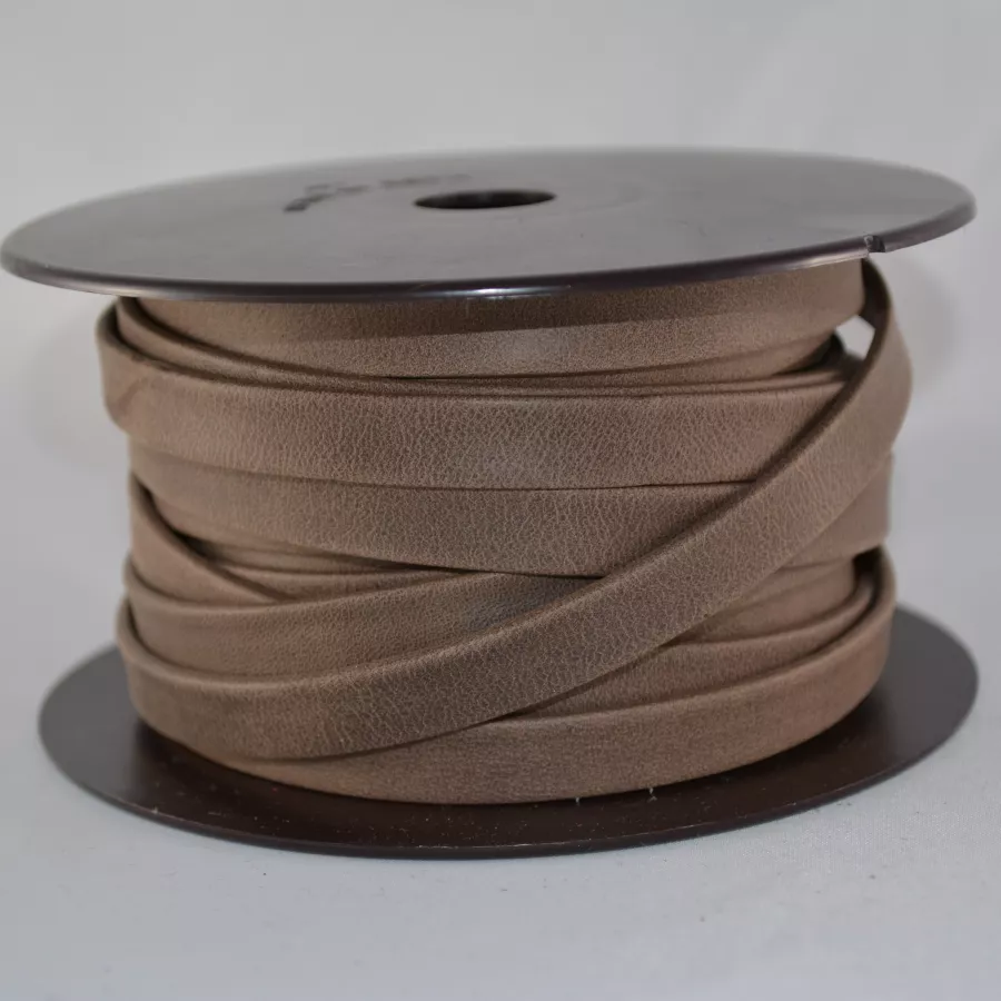 Cuir Chèvre - Plat - 10 mm - Bison (marron foncé)