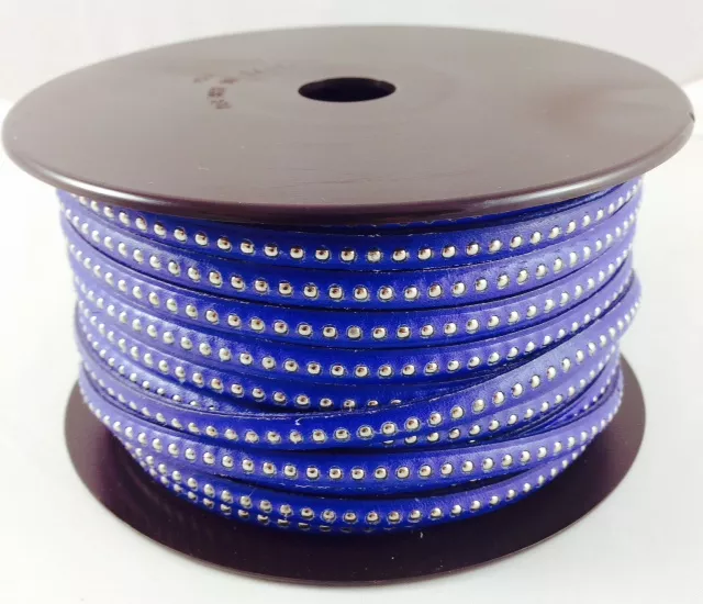 CUIR BILLES 6MM - Bleu