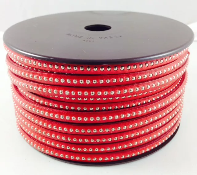 CUIR BILLES 6MM - Rouge