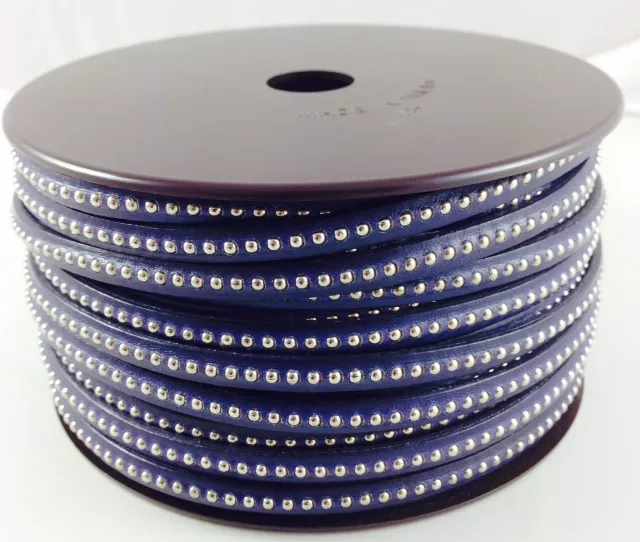 CUIR BILLES 6MM - Bleu marine