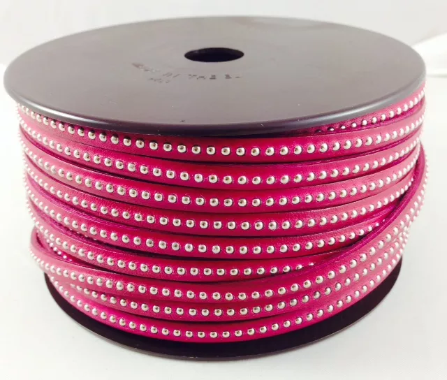 CUIR BILLES 6MM - Fuchsia