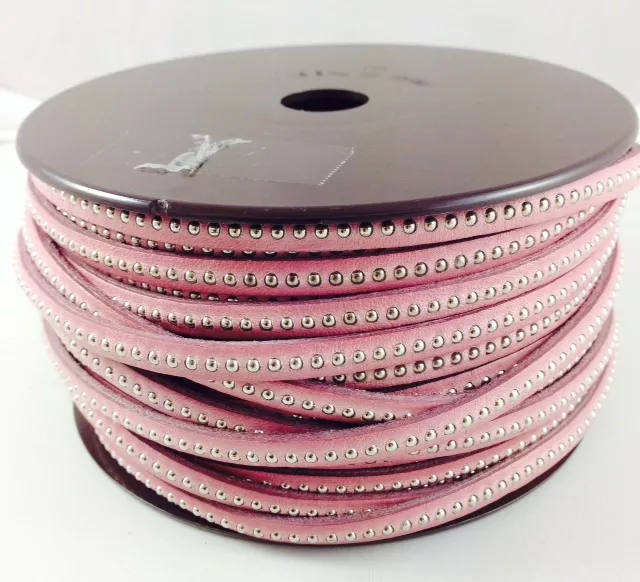 CUIR BILLES 6MM - Rose poudré