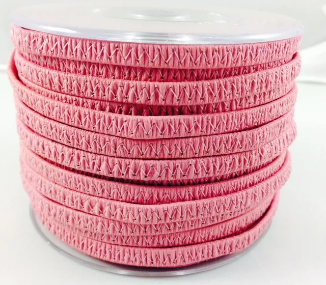 Cuir chèvre elastique 5mm - Rose