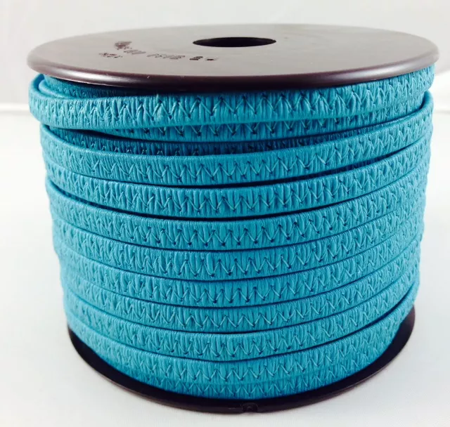 Cuir chèvre elastique 5mm - Bleu turquoise