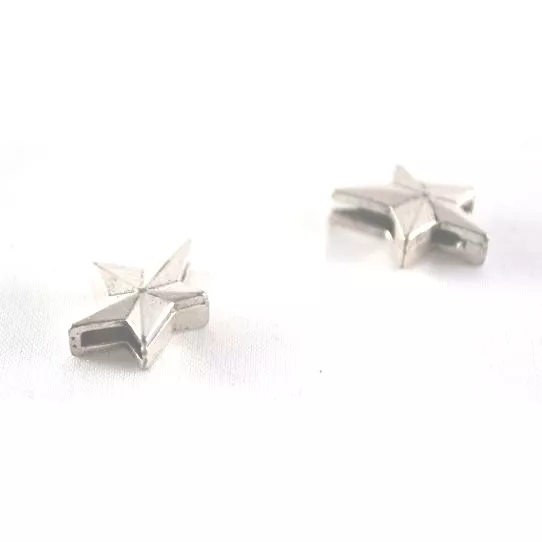 10 PassantS étoile style mugler 5mm en étain