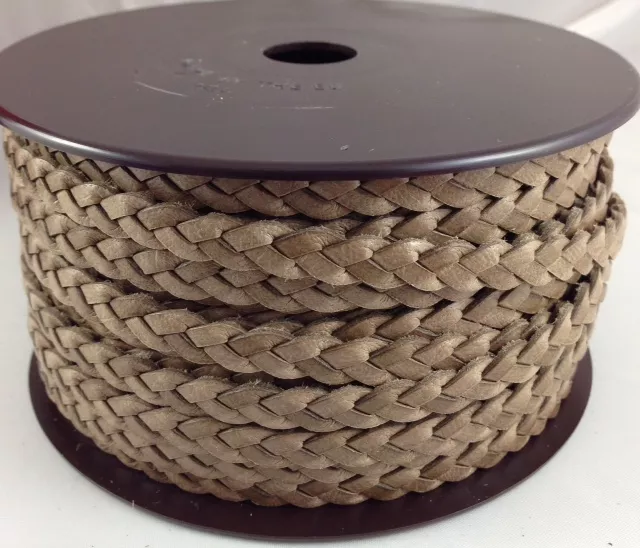 Cuir tressé 6mm-ITALIEN - Taupe