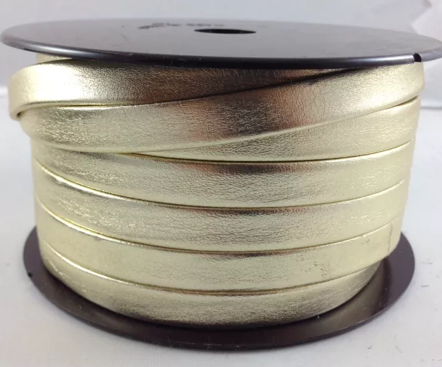 Cuir de chèvre métalisé 10mm - Or