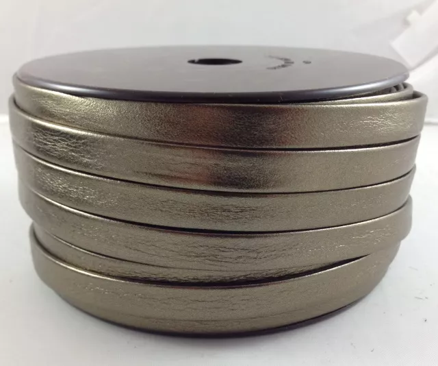 Cuir de chèvre métalisé 10mm - Bronze