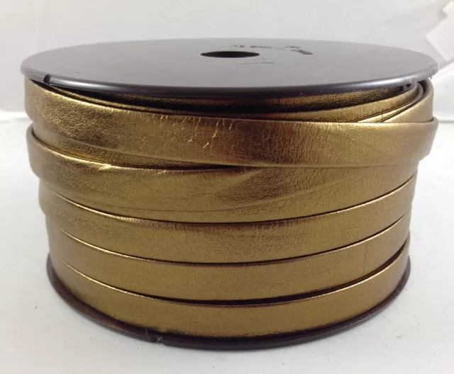 Cuir de chèvre métalisé 10mm - Cuivre métallisé