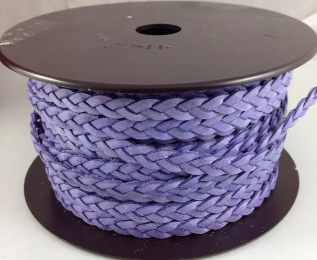 Cuir tressé 6mm-ITALIEN - Lilas