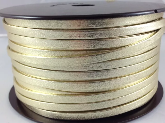 Cuir de chèvre métallisé 5mm - Or