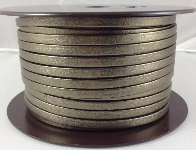 Cuir de chèvre métallisé 5mm - Bronze