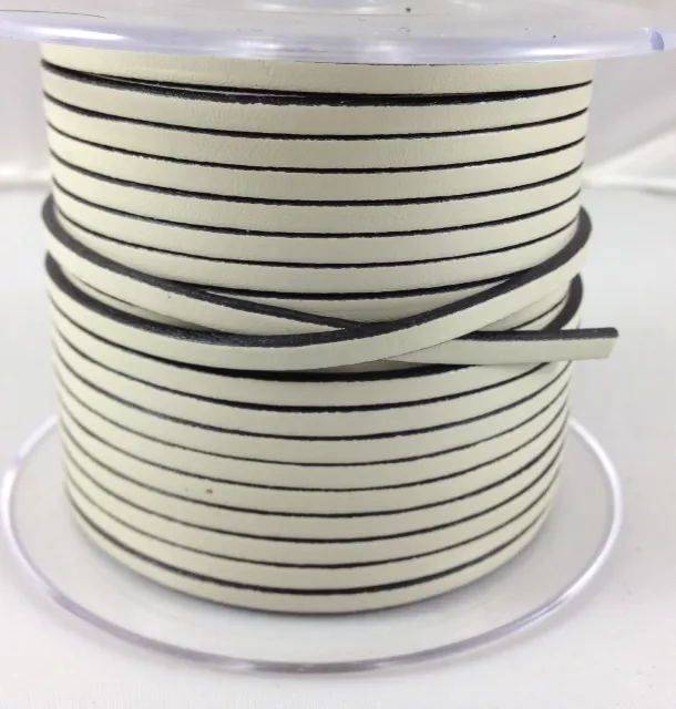 1m Cuir de veau 3mm plat-NOUVELLES COULEURS - Beige