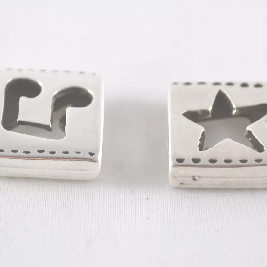 Passant 15mm double face : etoile -note de musique