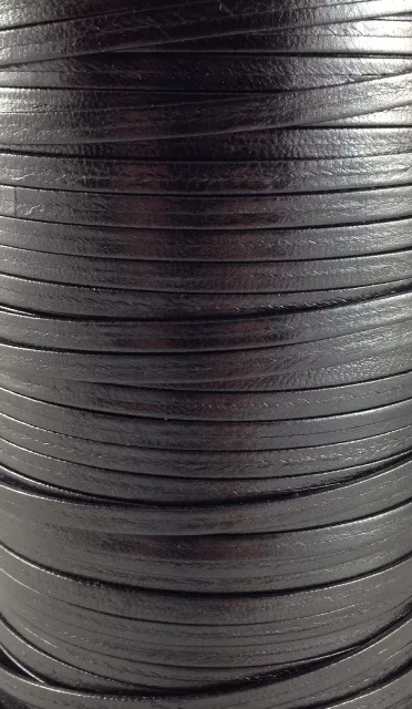 Cuir de chèvre agneau metalisé doublé 5mm - Anthracite