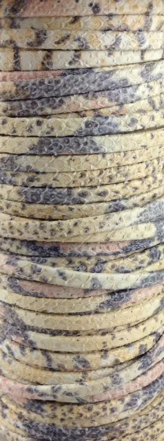 Cuir de chèvre 5mm avec motif - Beige