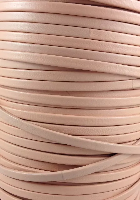 Cuir de chèvre couleurs pastels 5mm doublé - Rose