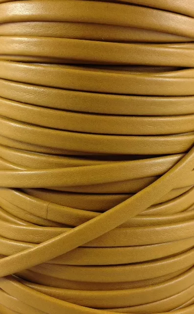 Cuir de chèvre couleurs pastels 5mm doublé - Ambre