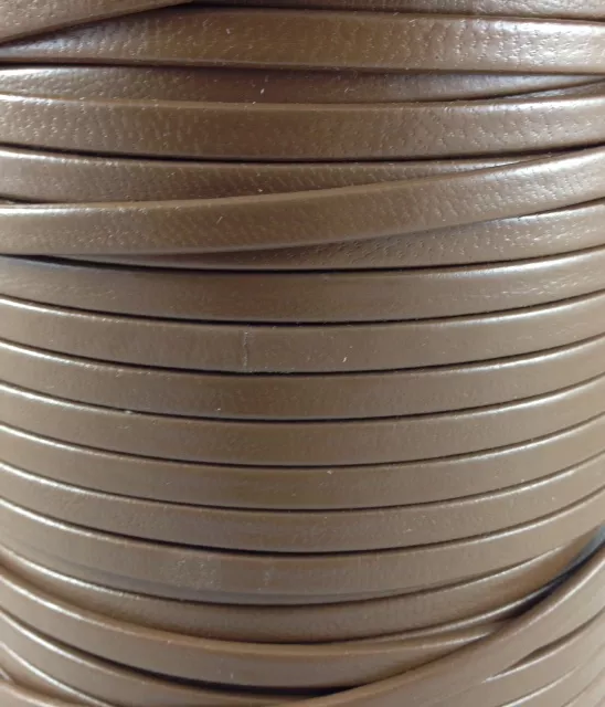 Cuir de chèvre couleurs pastels 5mm doublé - Marron clair