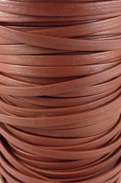 Cuir de chèvre couleurs pastels 5mm doublé - Marron moyen