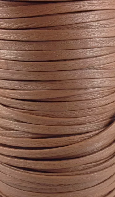 Cuir de chèvre couleurs pastels 5mm doublé - Marron