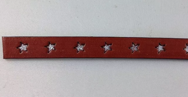 Cuir 10mm étoile incrustée - Marron