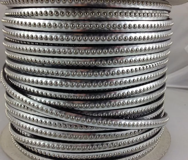 Cuir bille metalisé - Argent