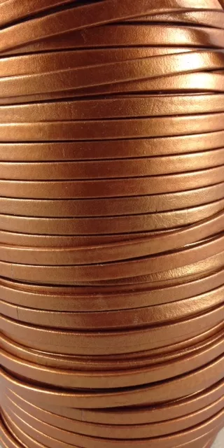 Cuir de chèvre agneau metalisé doublé 5mm - Orange