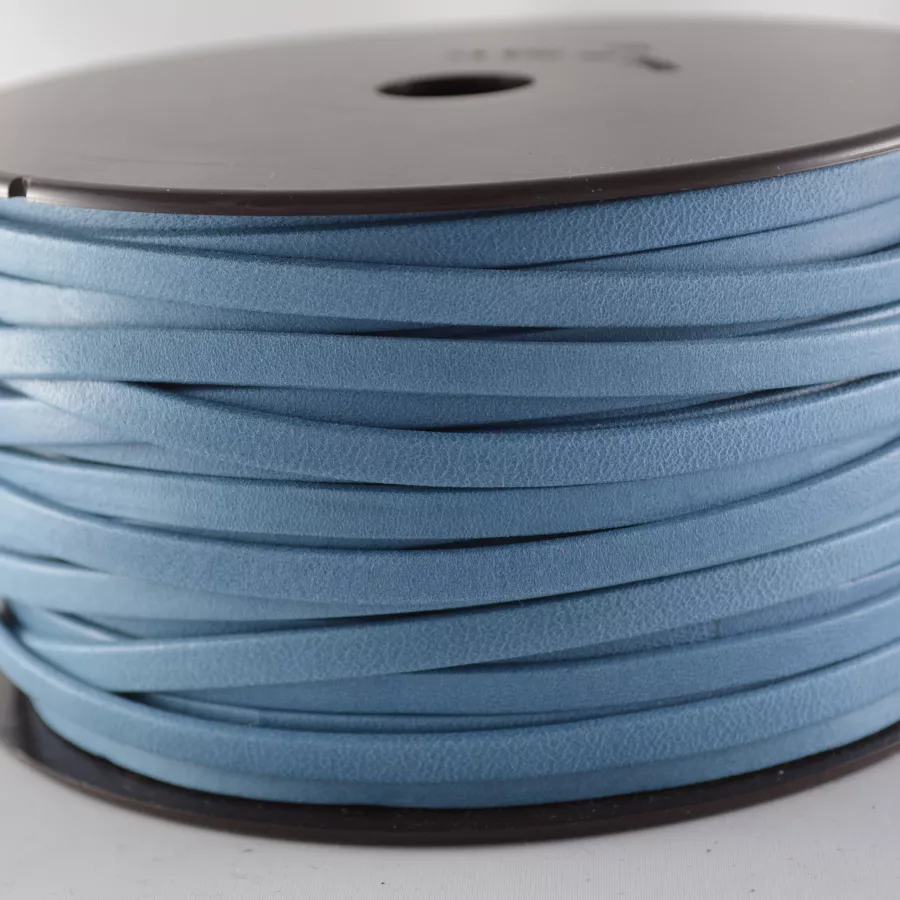 Cuir Chèvre - Plat - 5 mm - Bleu turquoise