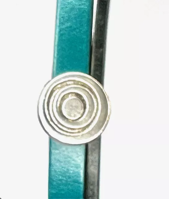 Passant 13 mm spirale en étain plaqué argent