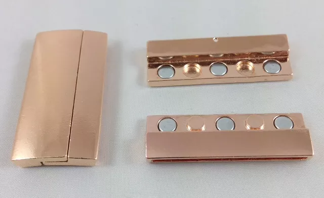 Fermoir aimanté en étain 40mm or ou noir - Or