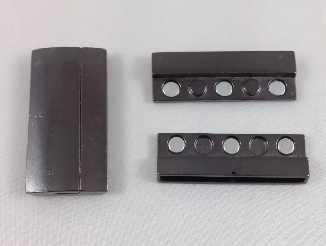 Fermoir aimanté en étain 40mm or ou noir - Noir